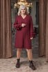 Vintage linen dress features a deep V-neckline and side pockets Muna from Baltic Linen
